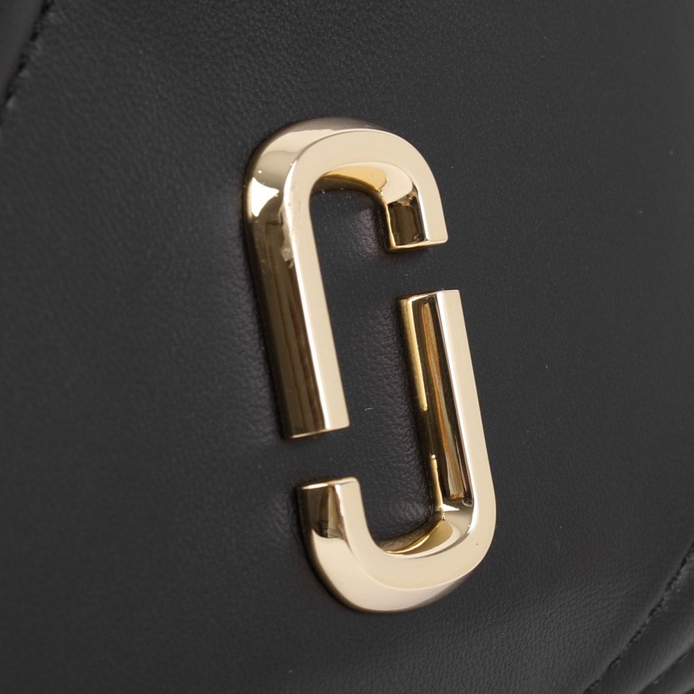 The Glam Shot Compact Black Leather Wallet