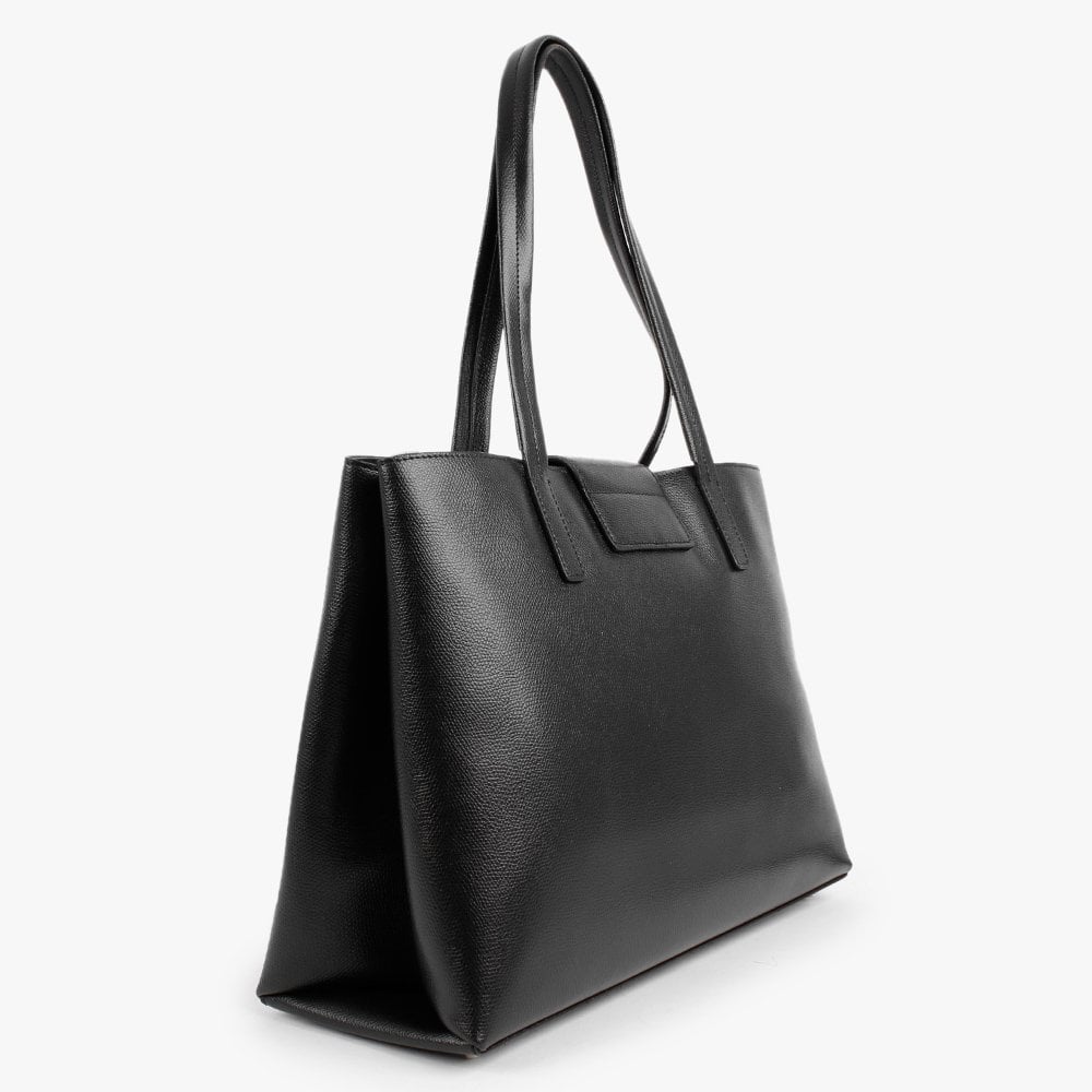 Ares Working Black Leather Tote Bag
