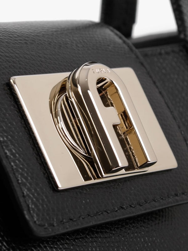 Ares Working Black Leather Tote Bag
