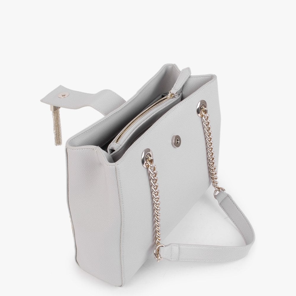 Divina Ghiaccio Pebbled Chain Tote Bag