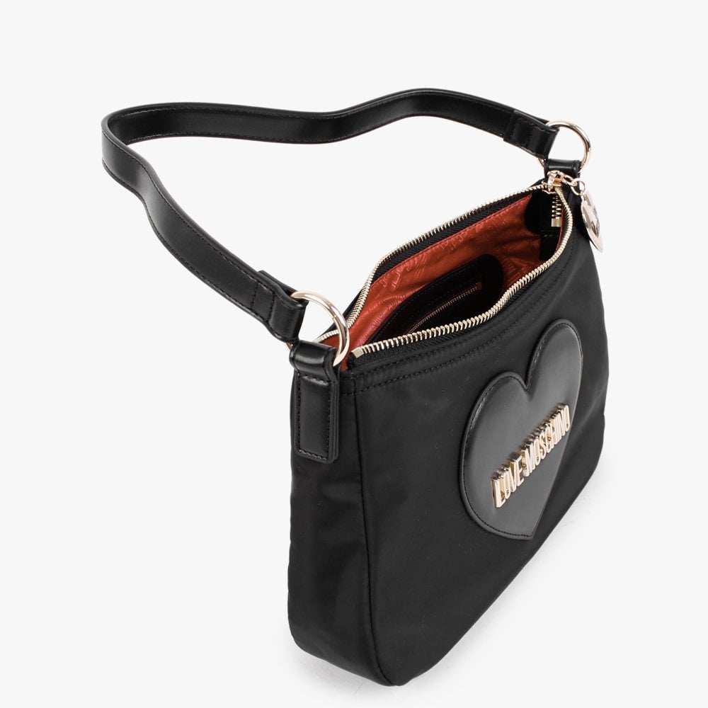 Full Of Love Black Shoulder Bag