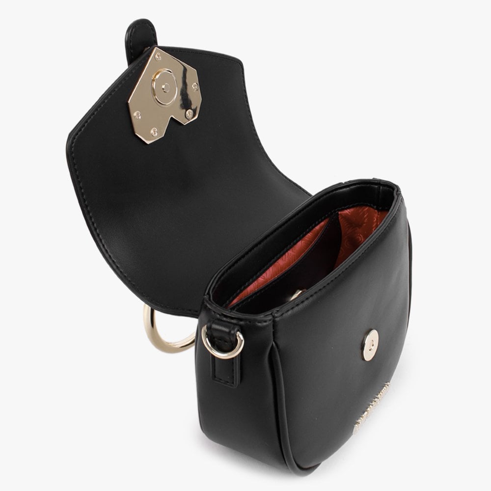 Lockie Heart Black Cross-Body Bag