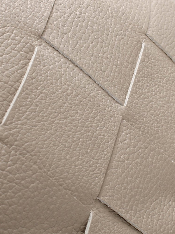 Dicam Taupe Leather Woven Camera Bag