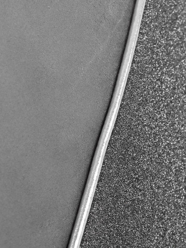 Silver Suedette Glitter Clutch Bag