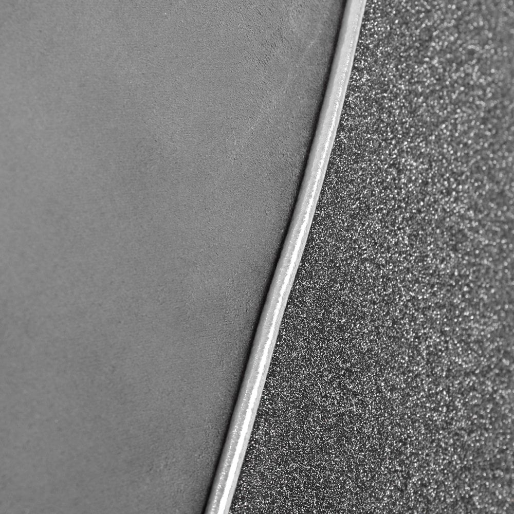 Silver Suedette Glitter Clutch Bag
