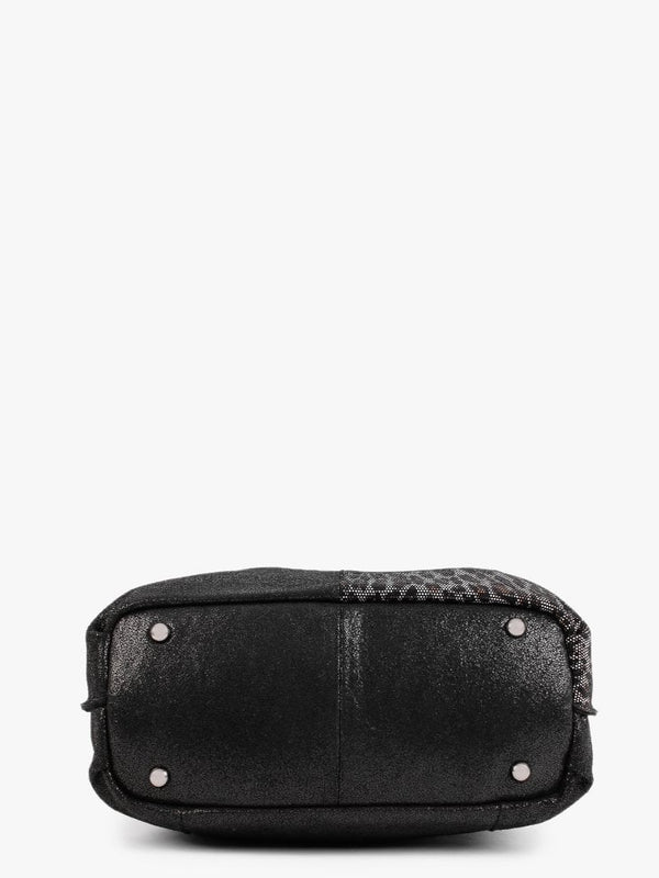Black & Leopard Leather Shoulder Bag