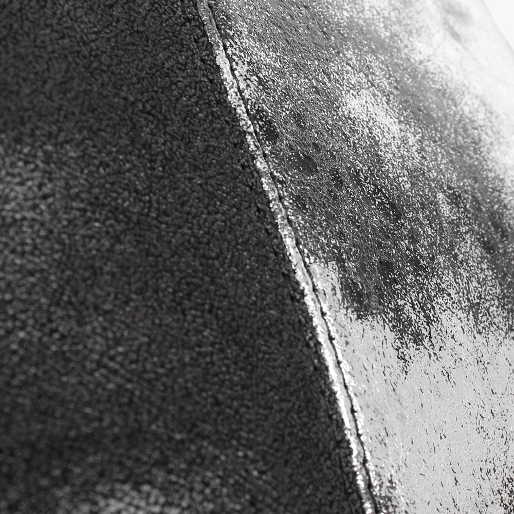 Black & Silver Leather Shoulder Bag