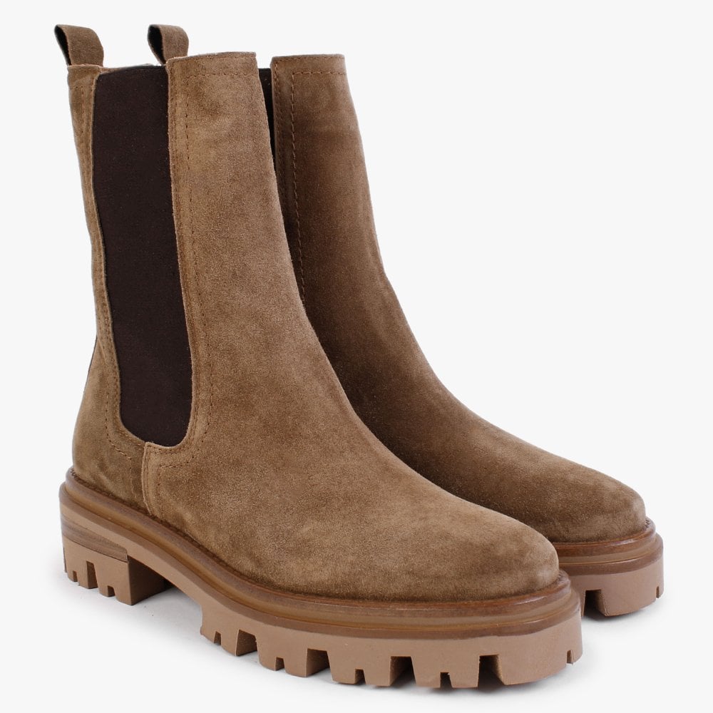 Chervil Tan Suede Elongated Chelsea Boots