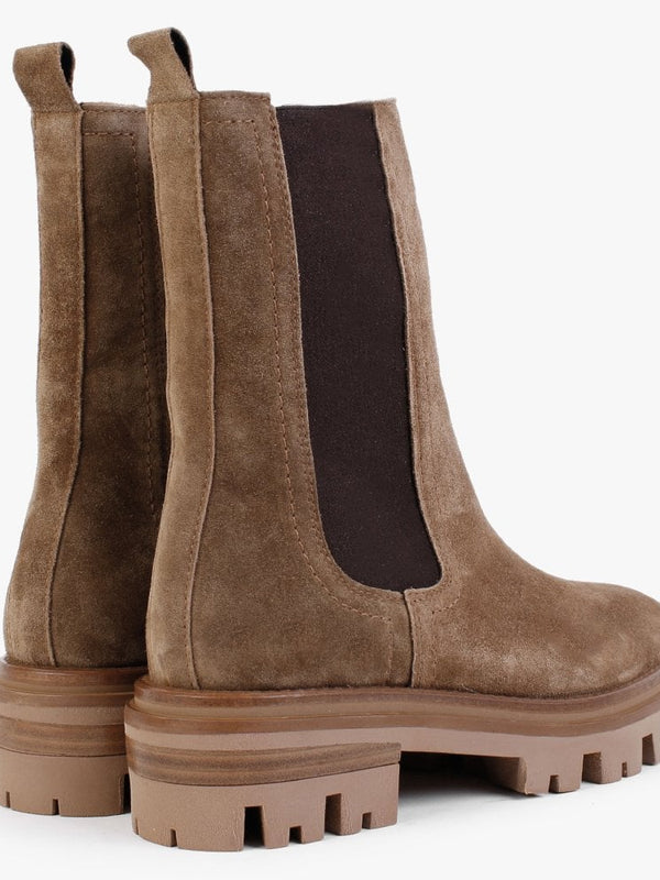 Chervil Tan Suede Elongated Chelsea Boots