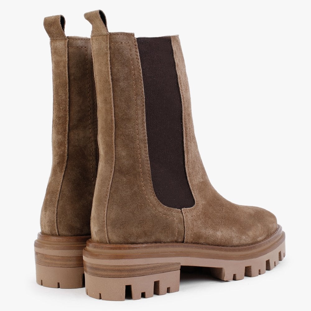 Chervil Tan Suede Elongated Chelsea Boots
