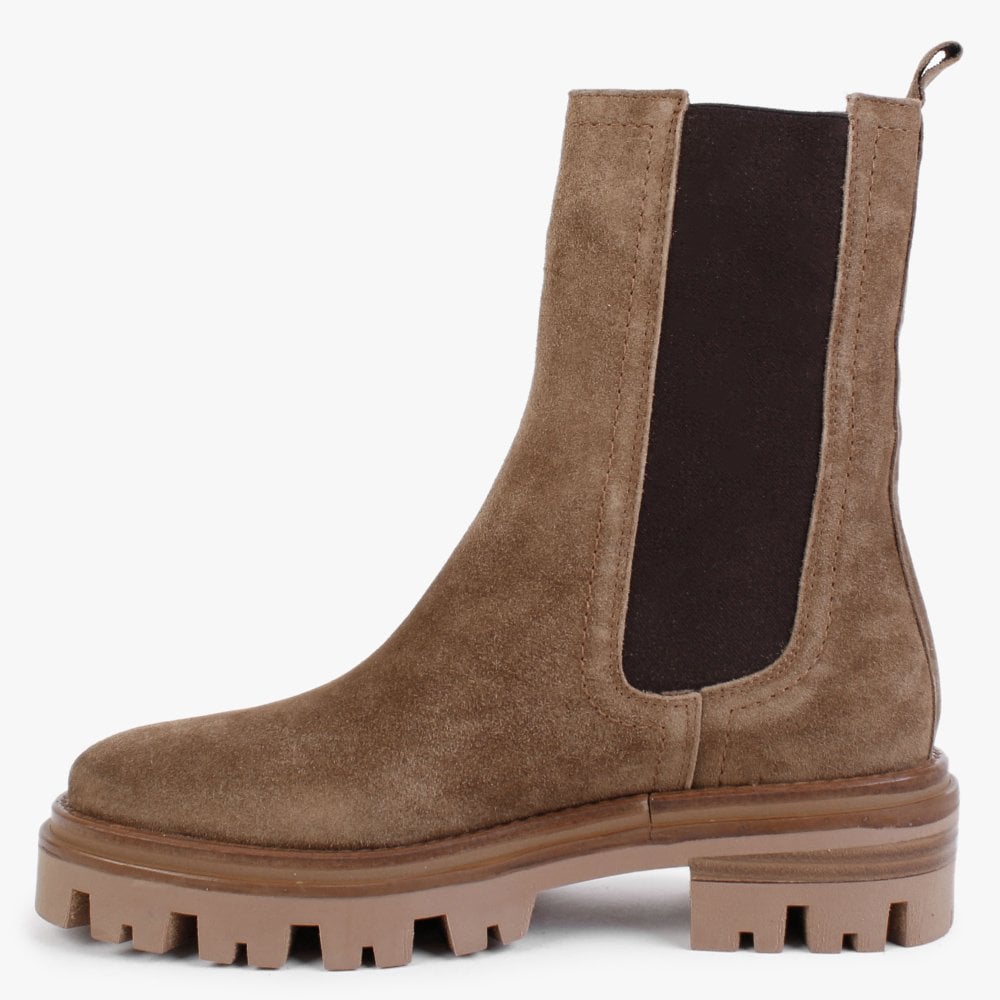 Chervil Tan Suede Elongated Chelsea Boots