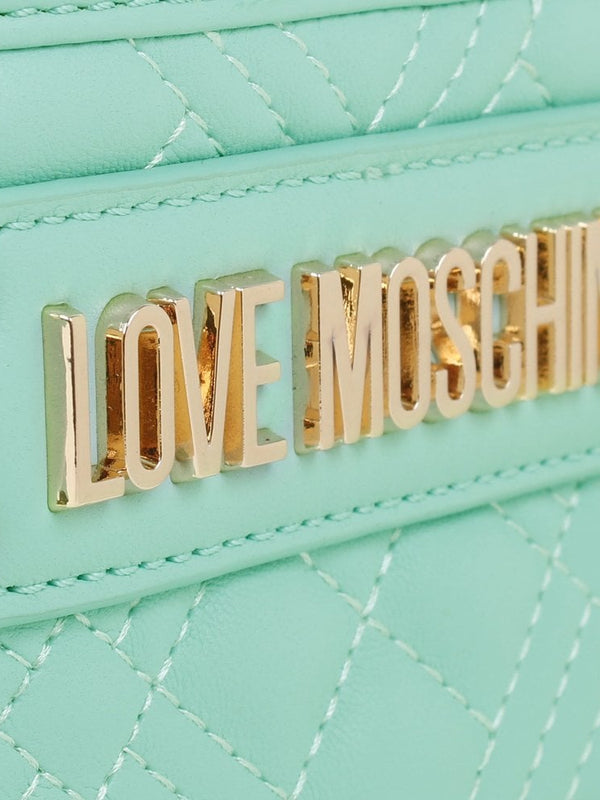 Diamond Quilted North South Menta Cross-Body Bag