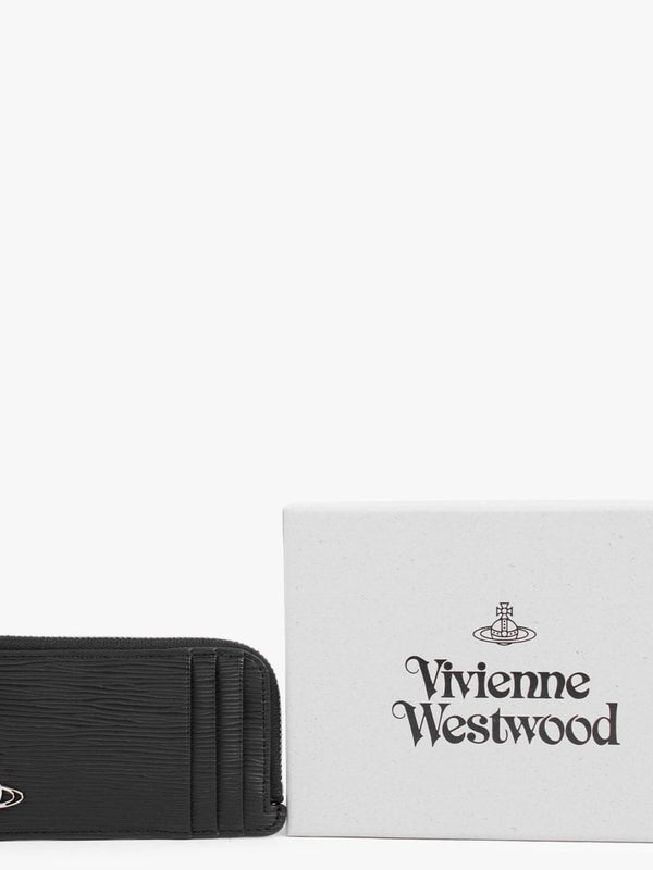 Polly Vegan Black Zip Around Card Case