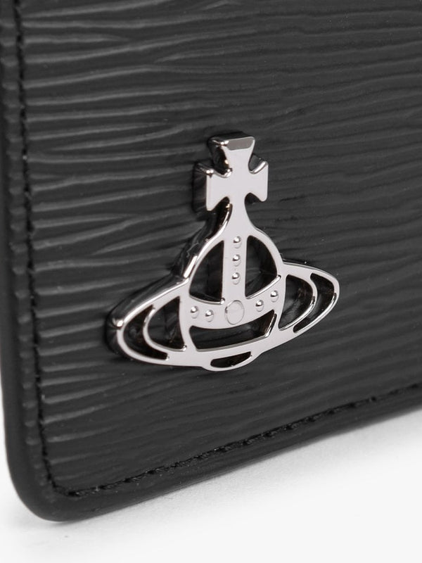 Polly Vegan Black Zip Around Card Case