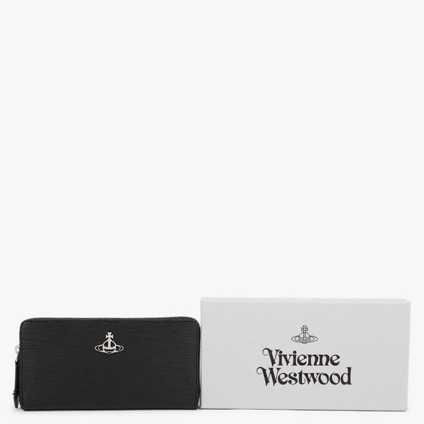 Polly Vegan Black Zip Around Wallet