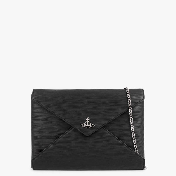 Polly Vegan Black Pouch With Chain Bag