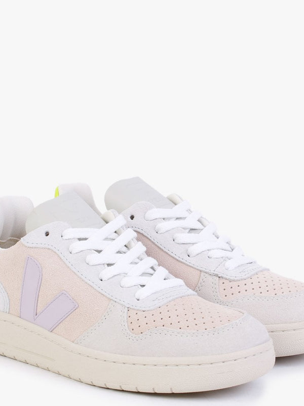 V-10 Multico Sable Parme Suede Trainers