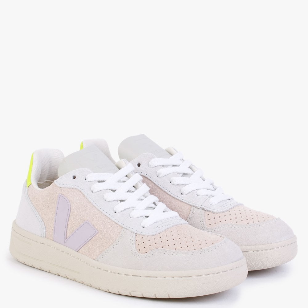 V-10 Multico Sable Parme Suede Trainers