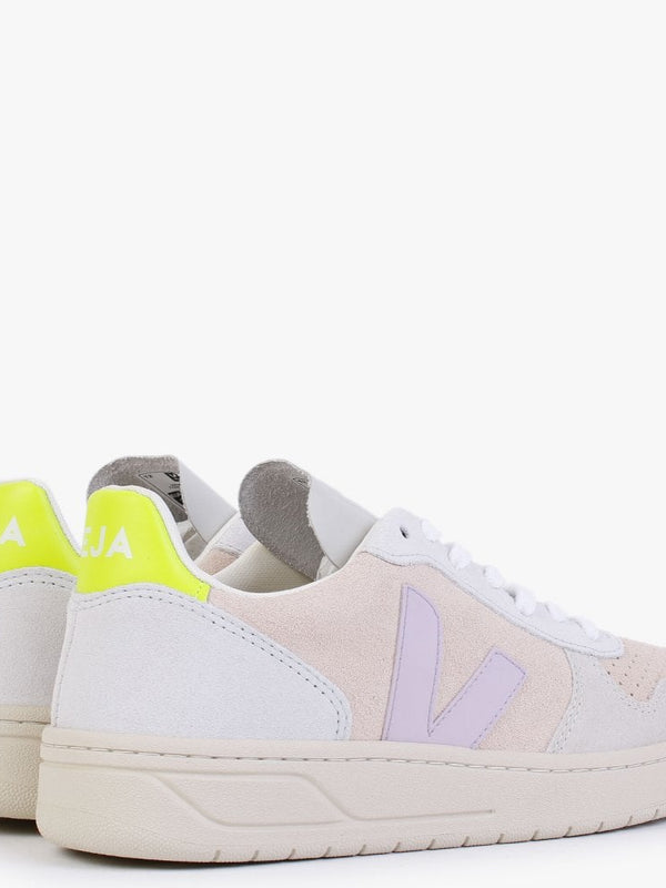 V-10 Multico Sable Parme Suede Trainers