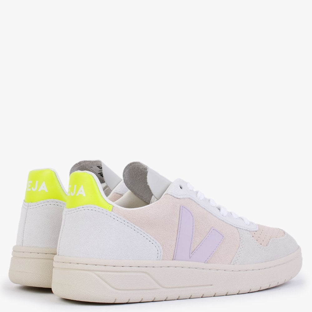 V-10 Multico Sable Parme Suede Trainers