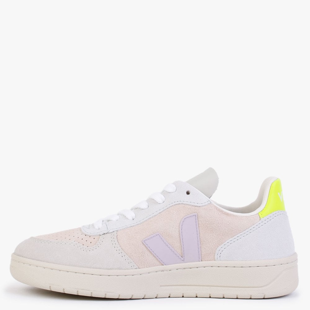 V-10 Multico Sable Parme Suede Trainers