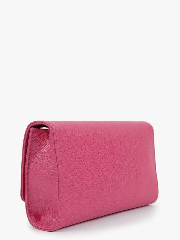 Divina Fuxia Pebbled Clutch Bag
