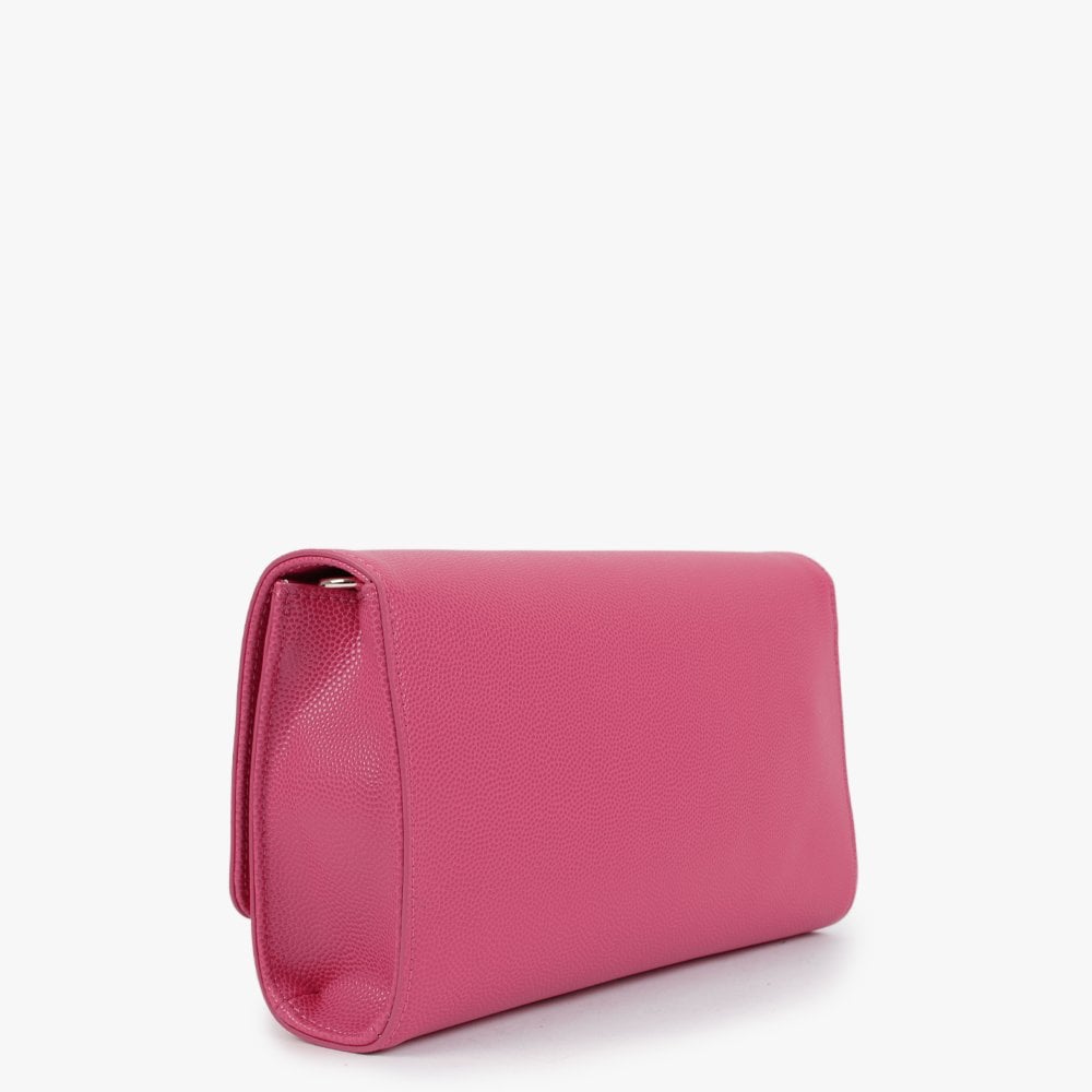 Divina Fuxia Pebbled Clutch Bag