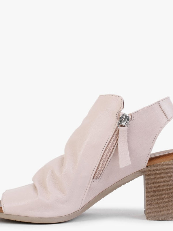 Laurina Nude Leather Heeled Sandals