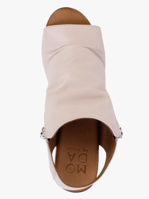 Laurina Nude Leather Heeled Sandals