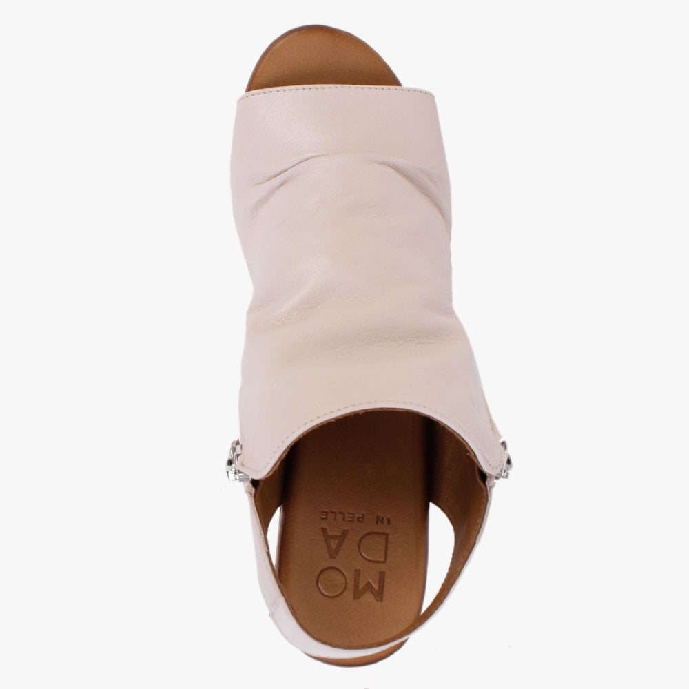 Laurina Nude Leather Heeled Sandals