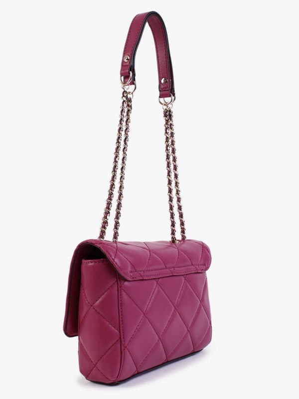 Helaina Quilted Fuchsia Cross-Body Bag