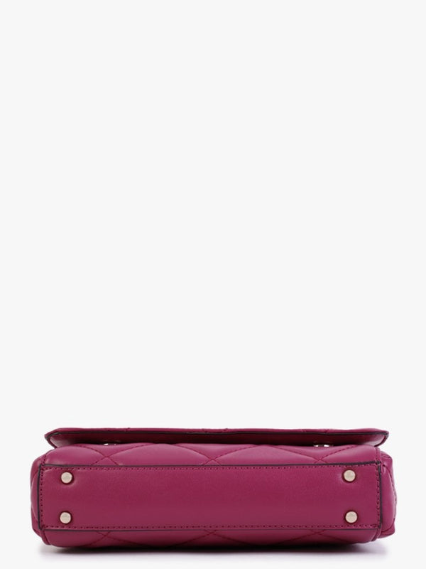 Helaina Quilted Fuchsia Cross-Body Bag