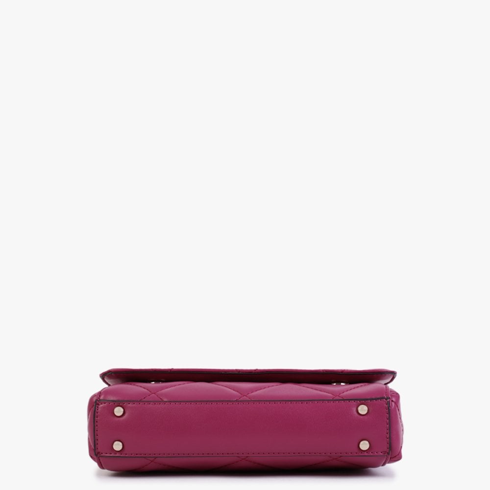 Helaina Quilted Fuchsia Cross-Body Bag