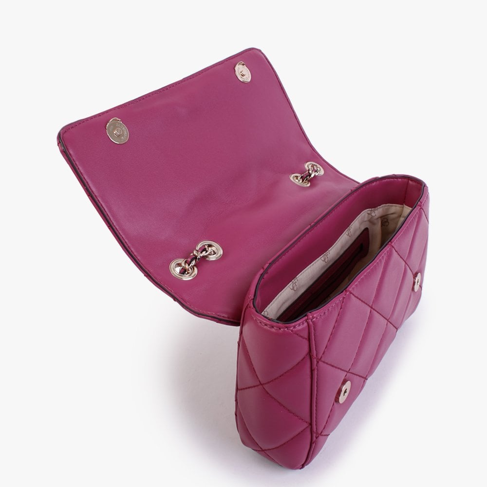Helaina Quilted Fuchsia Cross-Body Bag