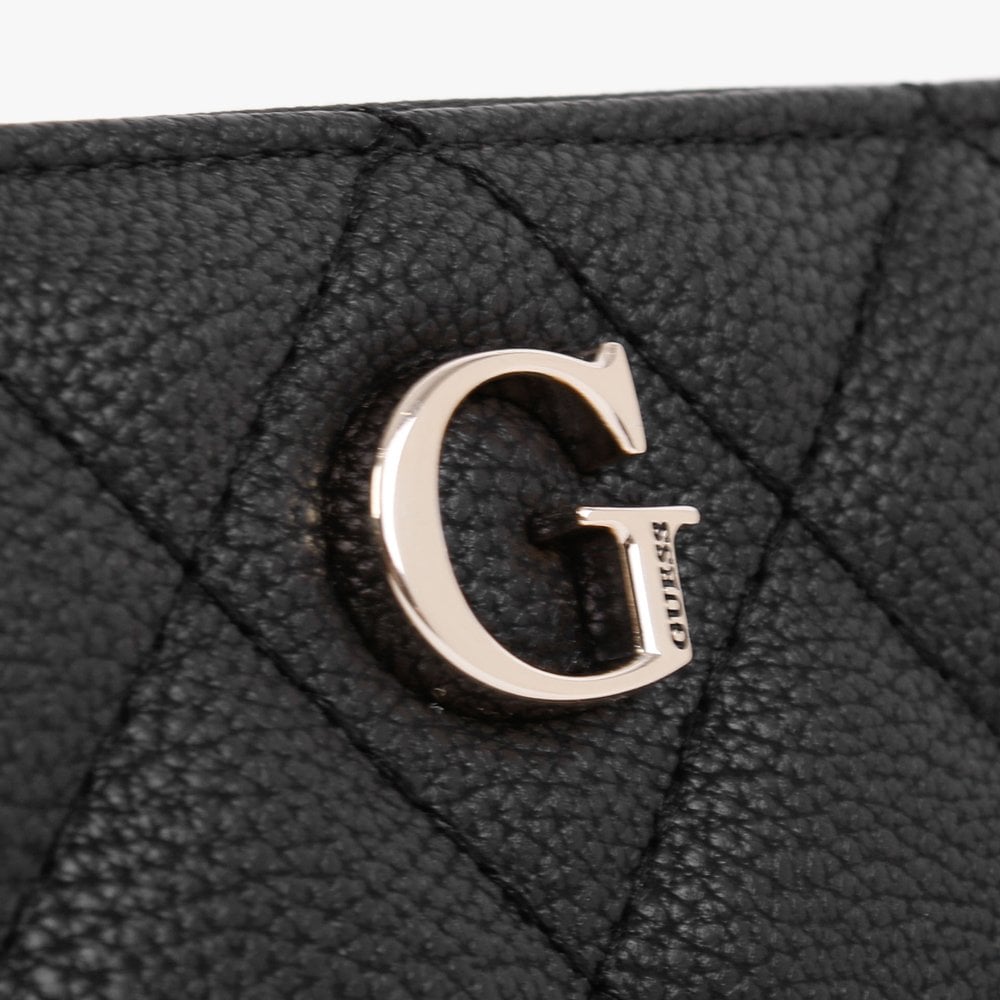 Gillian Cheque Quilted Black Organizer Wallet