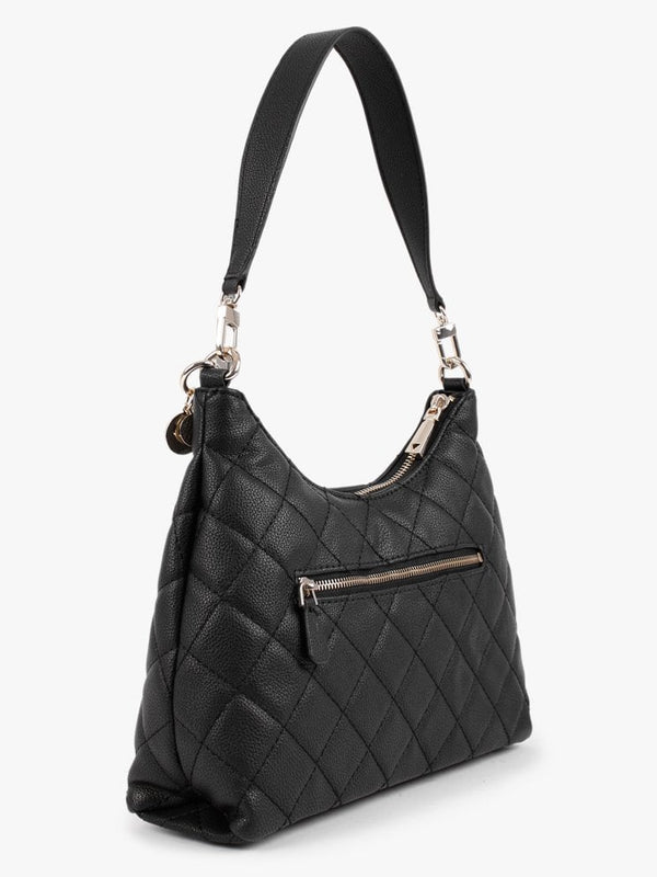 Gillian Quilted Black Hobo Bag