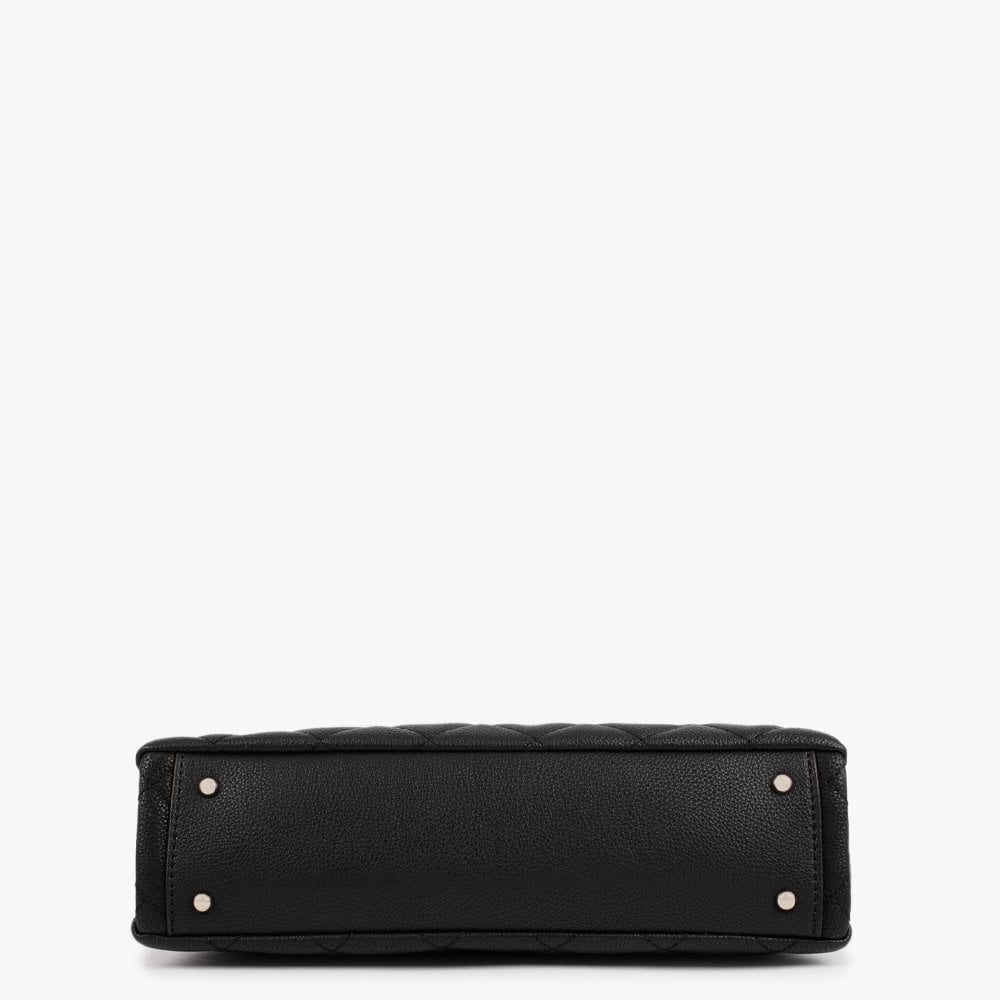 Gillian Quilted Black Hobo Bag
