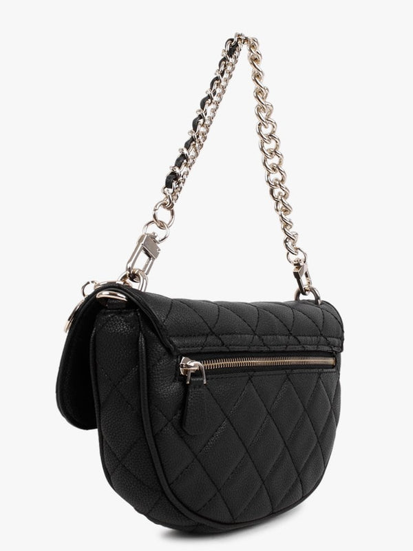 Gillian Quilted Black Cross-Body Bag