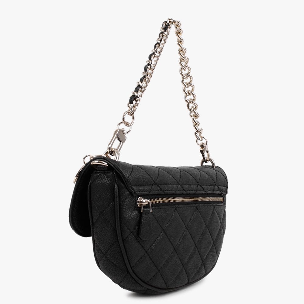 Gillian Quilted Black Cross-Body Bag
