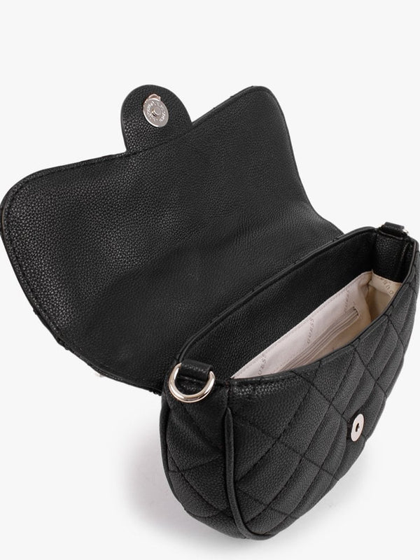 Gillian Quilted Black Cross-Body Bag