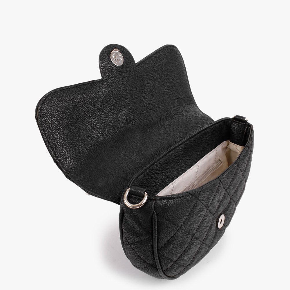 Gillian Quilted Black Cross-Body Bag