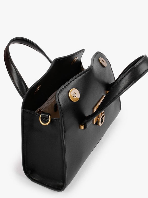 Mini Stephi Black Satchel Bag