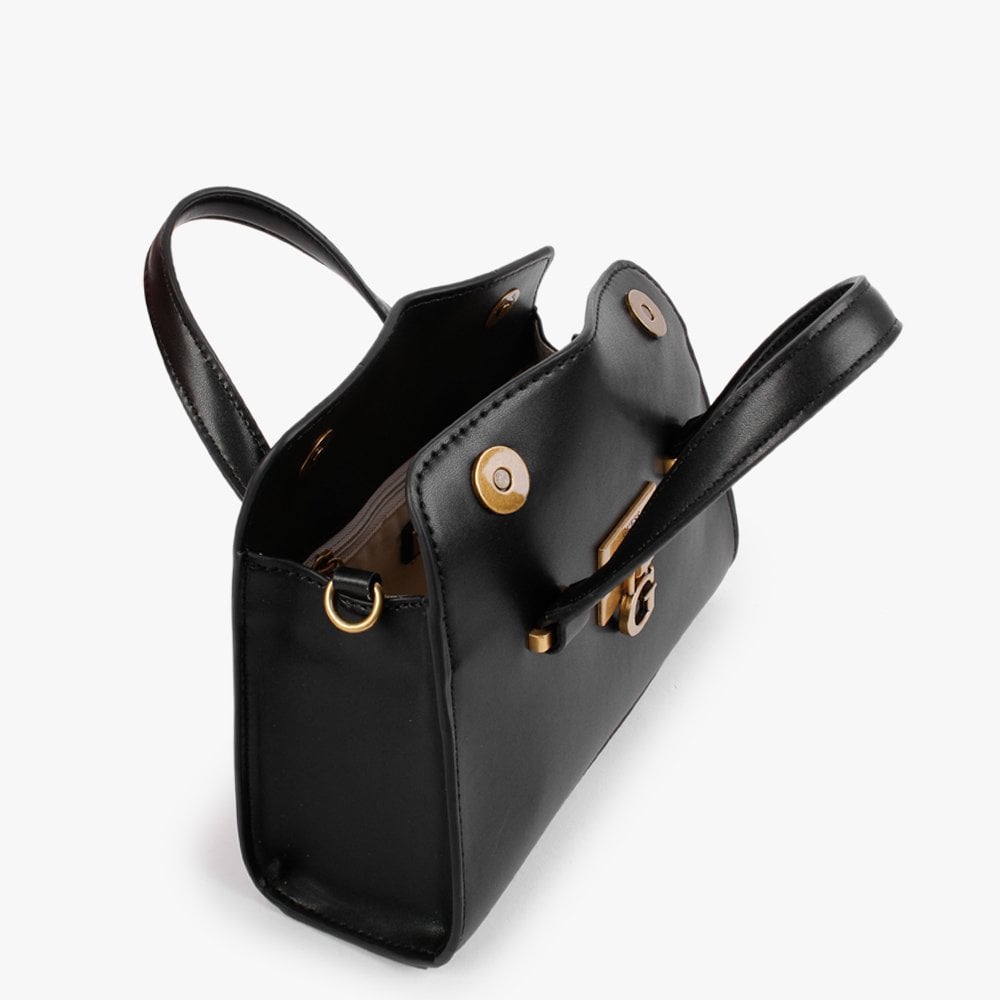 Mini Stephi Black Satchel Bag