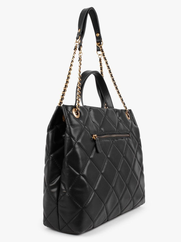 Cessily Girlfriend Quilted Black Shopper Bag