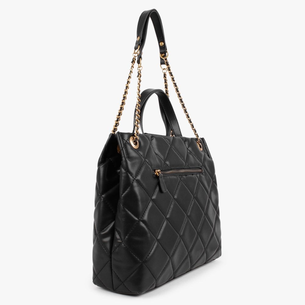 Cessily Girlfriend Quilted Black Shopper Bag