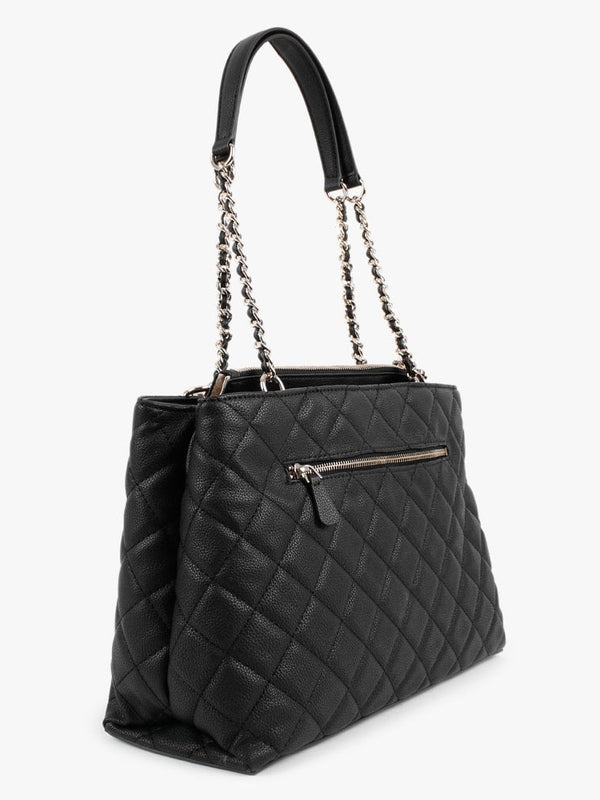 Gillian Girlfriend Quilted Black Carryall Bag