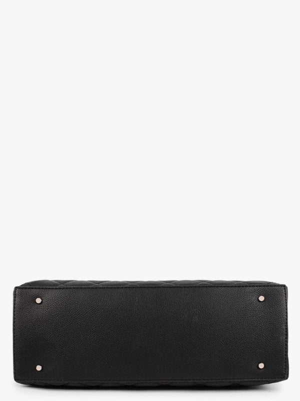 Gillian Girlfriend Quilted Black Carryall Bag