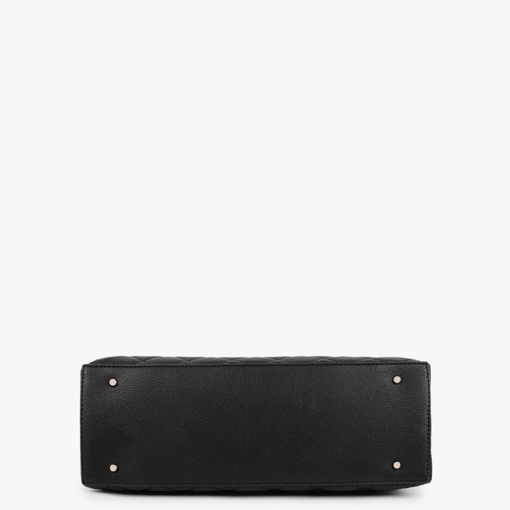 Gillian Girlfriend Quilted Black Carryall Bag