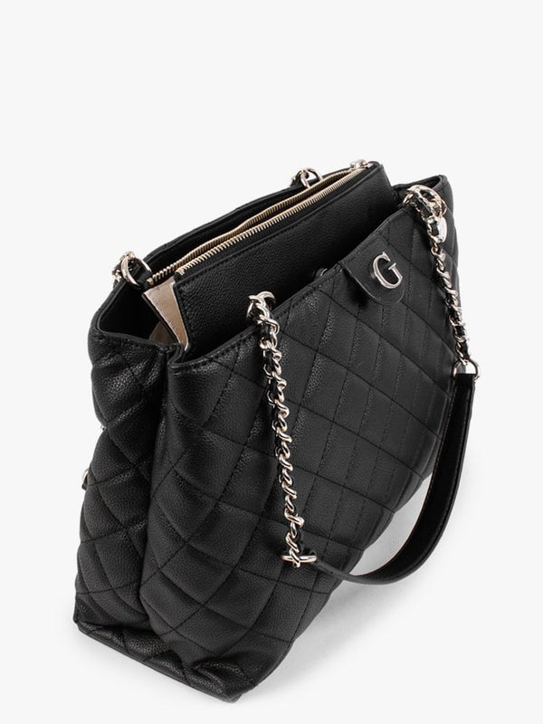 Gillian Girlfriend Quilted Black Carryall Bag