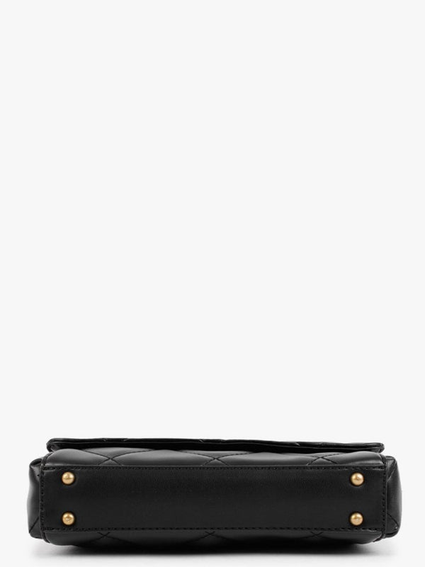 Cessily Quilted Convertible Black Cross-Body Bag